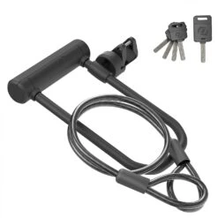 Syncros WARFIELD U-LOCK W/LOOP CABLE, Black
